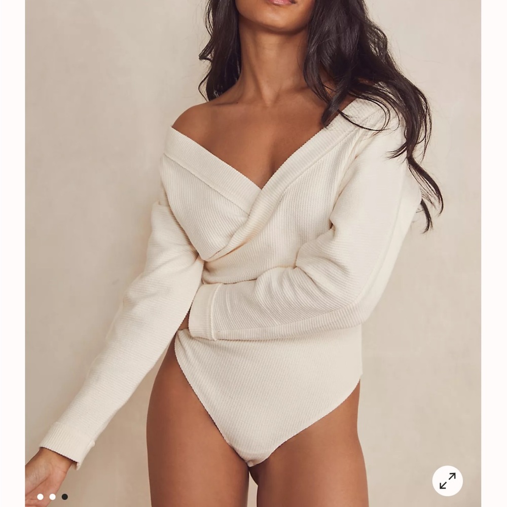 Free People Intimately Lovin' This Feeling Bodysuit Small Bone